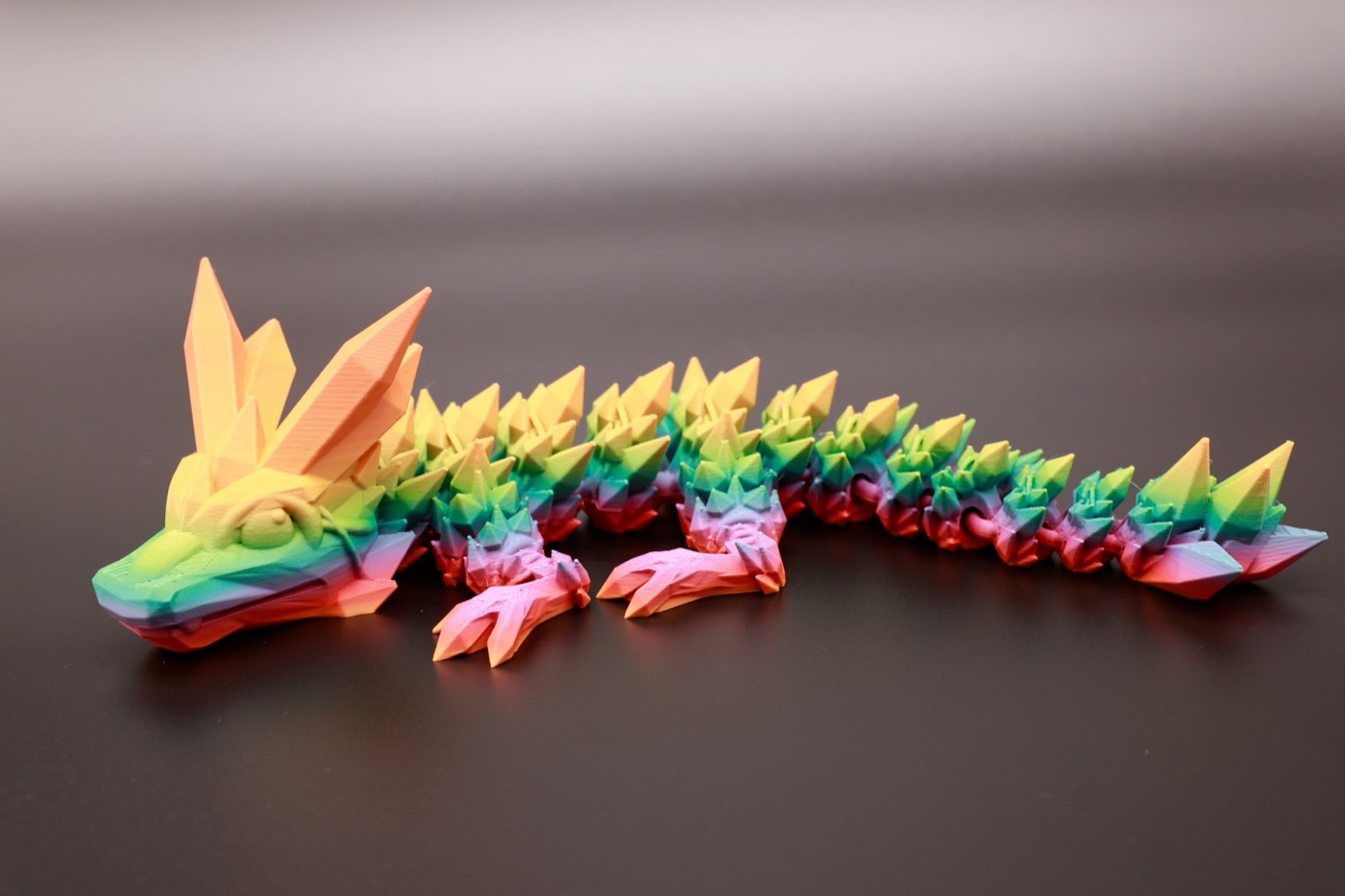 Baby Jumbo Dragon — Rainbow Blaze colorway
