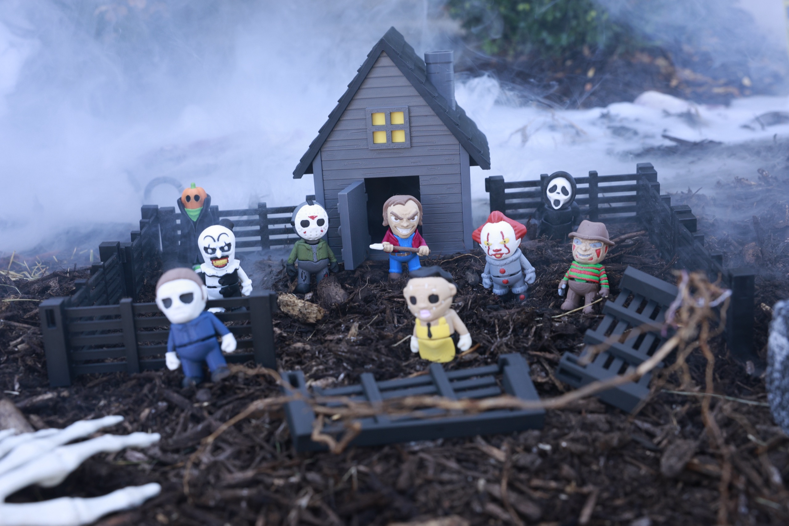 The Halloween collection, haunted house and horror figures